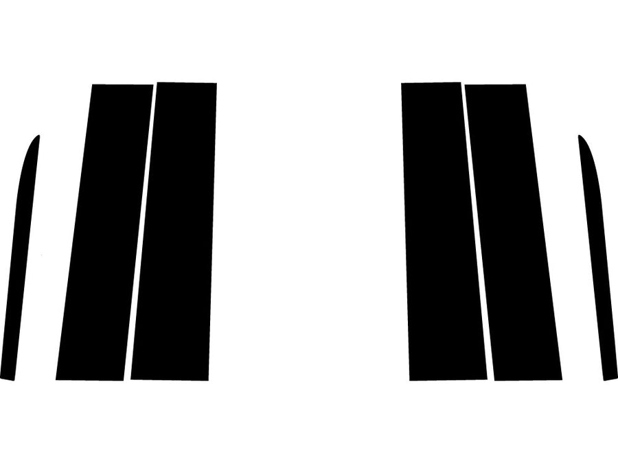 chevrolet silverado 2019-2024 (1500 crew / extended cab) Camo Pillar Trim Diagram