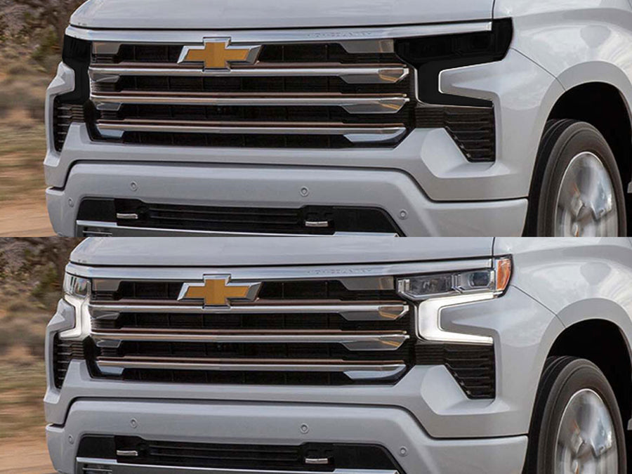 chevrolet silverado 2019-2024 (1500, led) Headlight Tint Appearance