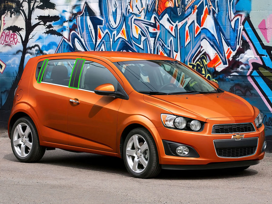chevrolet sonic 2012-2015 (hatchback) Pillar Post Trim Installation Location
