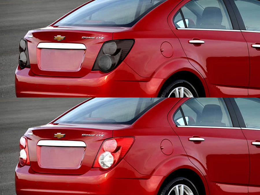 sonic (sedan) Before and After Smoked Taillights