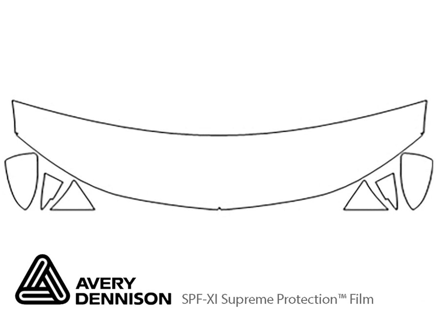 sonic Avery Dennison Clear Bra Hood Precut PPF Diagram