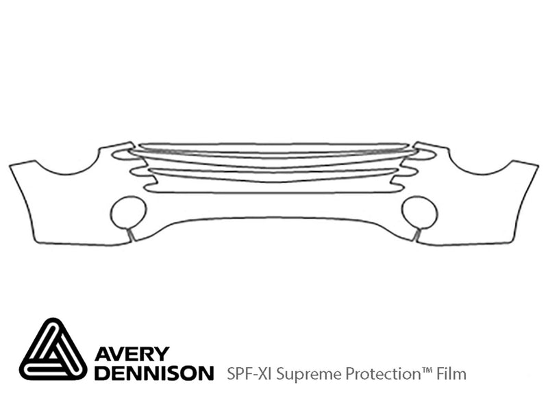 ssr Avery Dennison Clear Bra Bumper Precut PPF Diagram