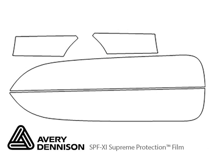 ssr Avery Dennison Clear Bra Door Cup Precut PPF Diagram