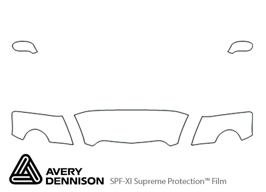 ssr Avery Dennison Clear Bra Hood Precut PPF Diagram
