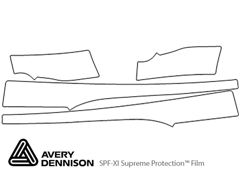 ssr Avery Dennison Clear Bra Door Cup Precut PPF Diagram