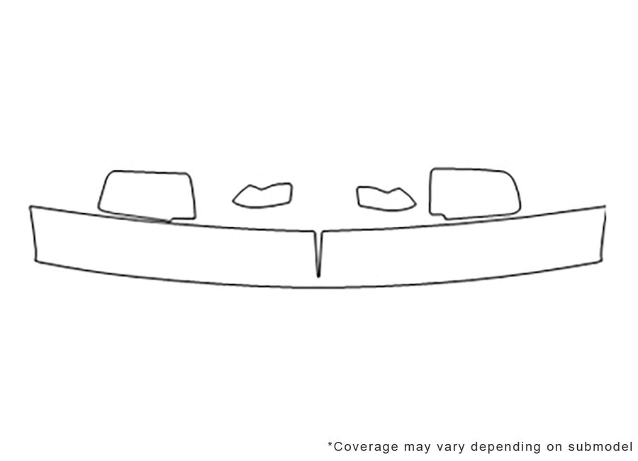 suburban Avery Dennison Clear Bra Hood Precut PPF Diagram
