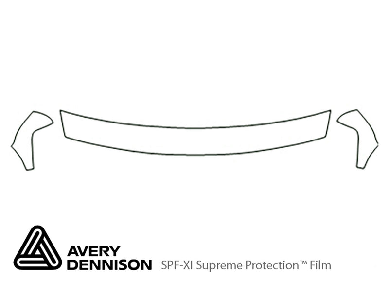 suburban Avery Dennison Clear Bra Hood Precut PPF Diagram