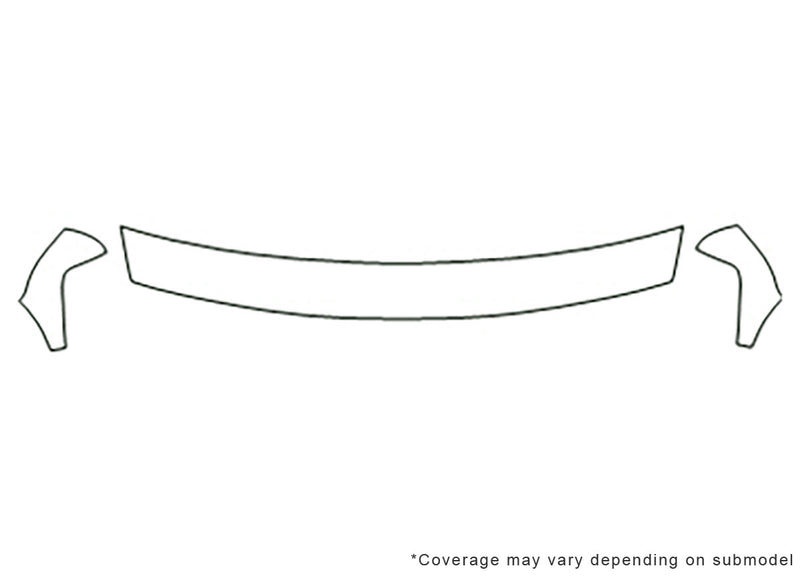 suburban Avery Dennison Clear Bra Hood Precut PPF Diagram
