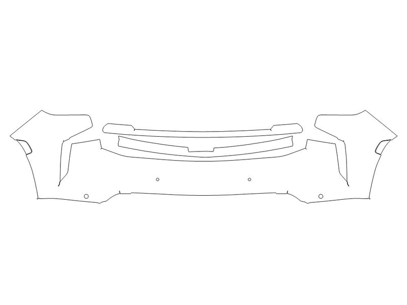 suburban Avery Dennison Clear Bra Bumper Precut PPF Diagram