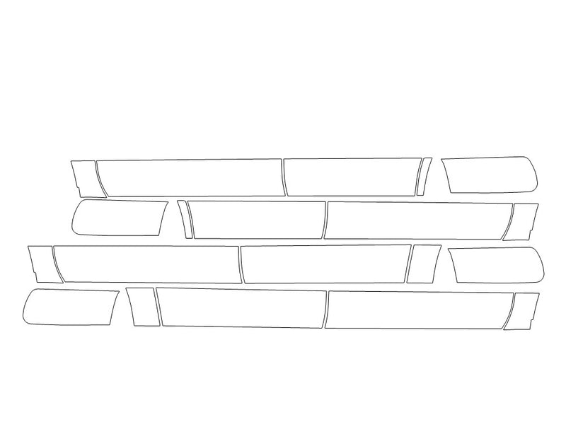 suburban 3M Clear Bra Door Cup Precut PPF Diagram