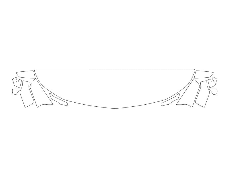 suburban 3M Clear Bra Hood Precut PPF Diagram