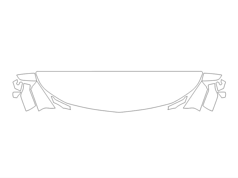 suburban 3M Clear Bra Hood Precut PPF Diagram