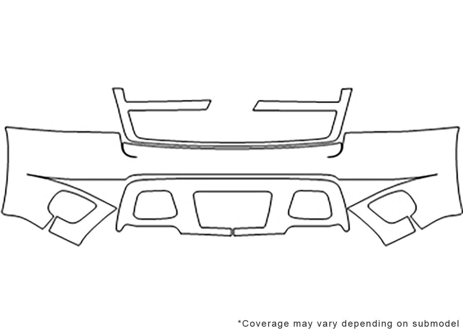 tahoe Avery Dennison Clear Bra Bumper Precut PPF Diagram