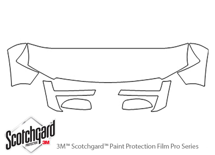 tahoe 3M Clear Bra Hood Precut PPF Diagram