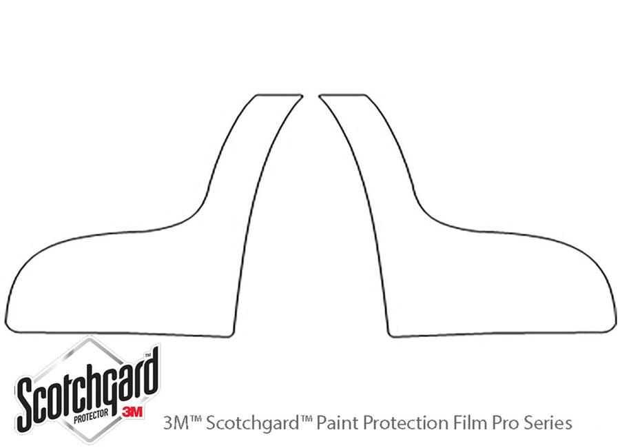 tahoe 3M Clear Bra Door Cup Precut PPF Diagram