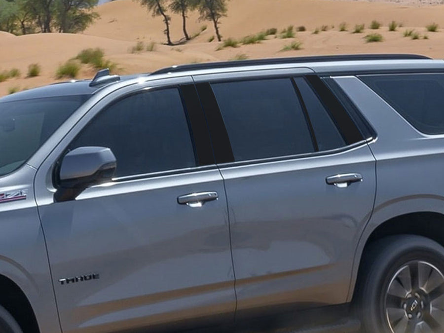 chevrolet tahoe 2021-2024 Gloss Black Pillar Cover Diagram