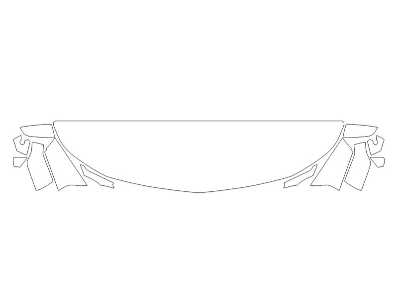 tahoe Avery Dennison Clear Bra Hood Precut PPF Diagram