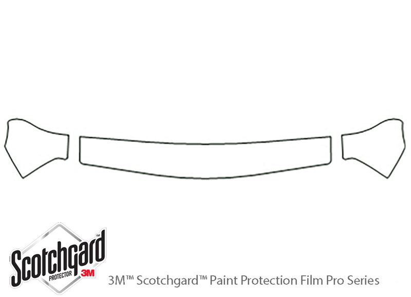 tracker 3M Clear Bra Hood Precut PPF Diagram