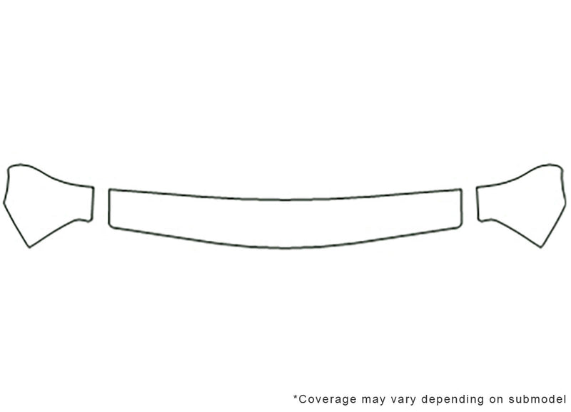 tracker 3M Clear Bra Hood Precut PPF Diagram