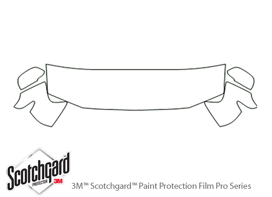 trailblazer 3M Clear Bra Hood Precut PPF Diagram