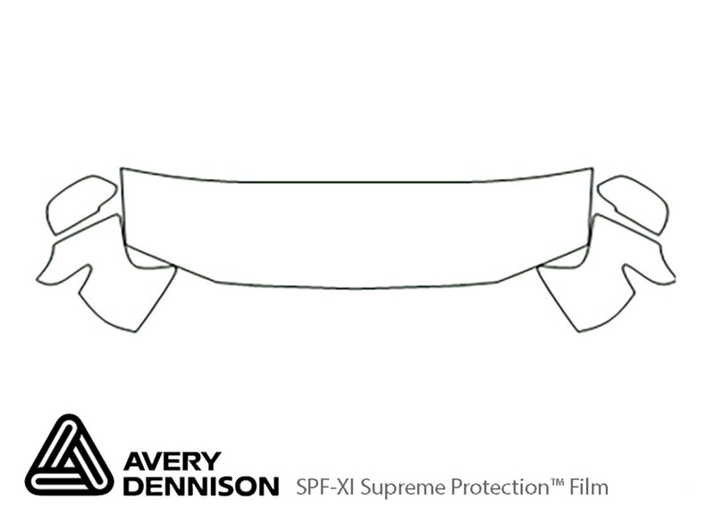 trailblazer Avery Dennison Clear Bra Hood Precut PPF Diagram