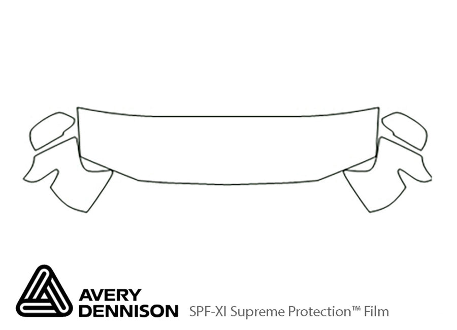 trailblazer Avery Dennison Clear Bra Hood Precut PPF Diagram