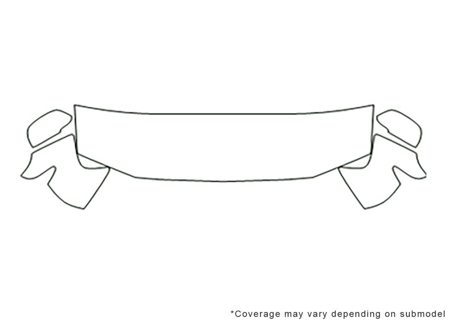 trailblazer 3M Clear Bra Hood Precut PPF Diagram