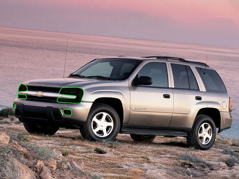chevrolet trailblazer 2002-2006 Headlight Tint Location