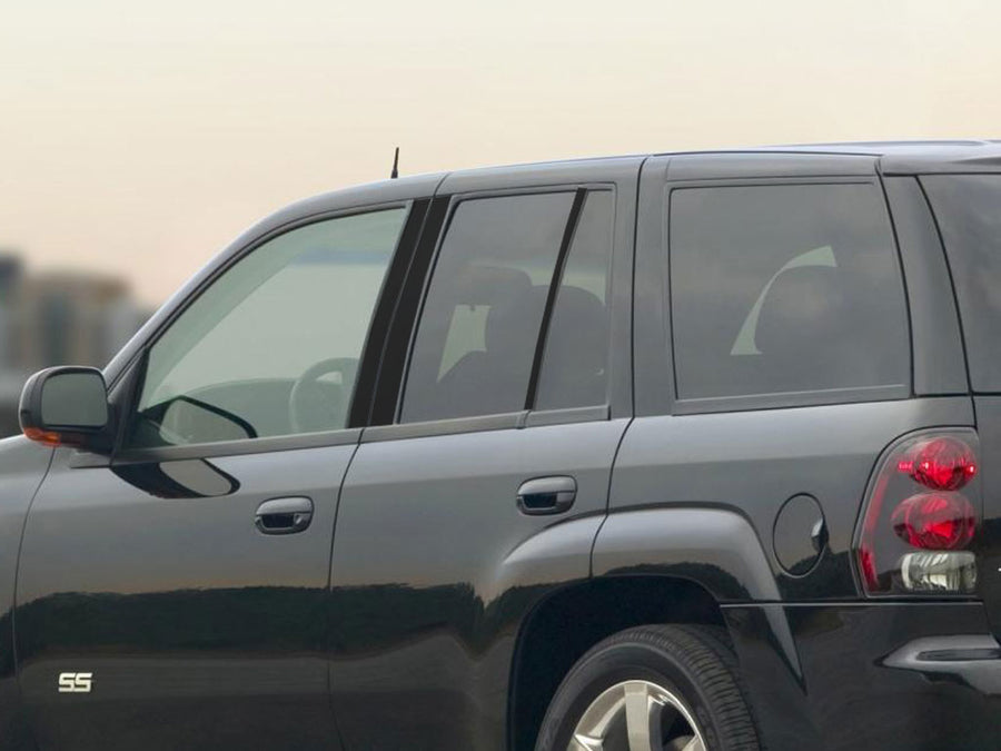 chevrolet trailblazer 2002-2009 Gloss Black Pillar Cover Diagram