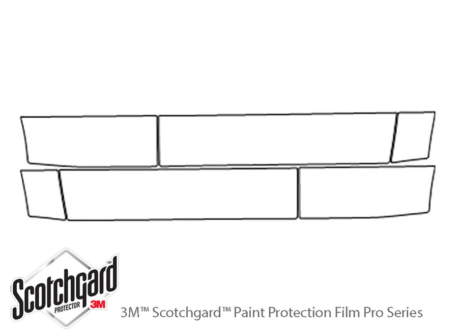 trailblazer 3M Clear Bra Door Cup Precut PPF Diagram