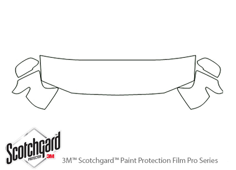 trailblazer 3M Clear Bra Hood Precut PPF Diagram