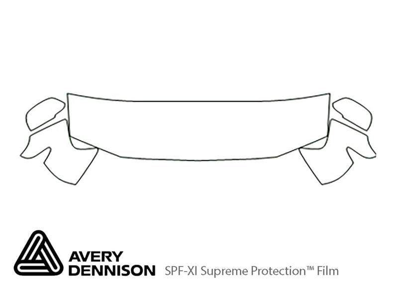 trailblazer Avery Dennison Clear Bra Hood Precut PPF Diagram