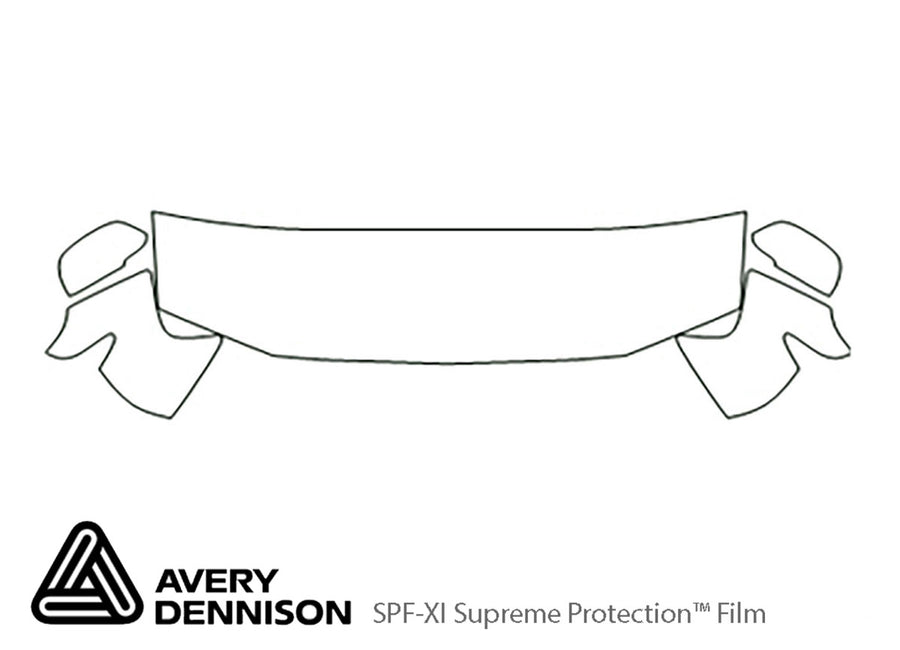 trailblazer Avery Dennison Clear Bra Hood Precut PPF Diagram