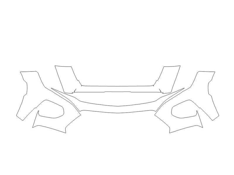 trailblazer 3M Clear Bra Bumper Precut PPF Diagram