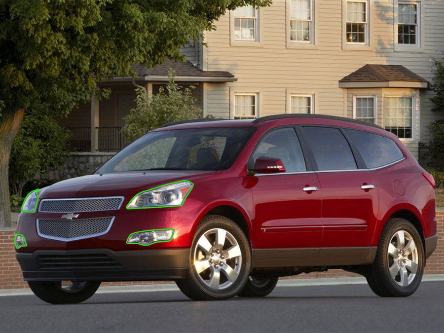 chevrolet traverse 2009-2012 Headlight Protection Installation Location