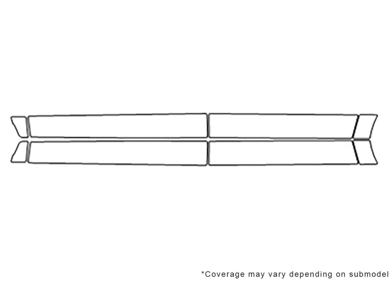 traverse 3M Clear Bra Door Cup Precut PPF Diagram