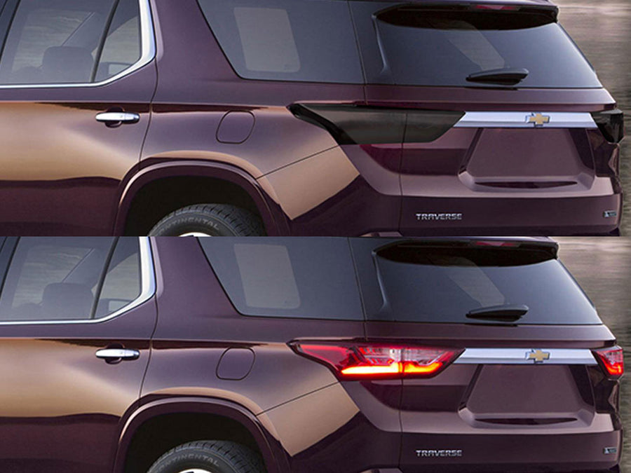 traverse Before and After Smoked Taillights