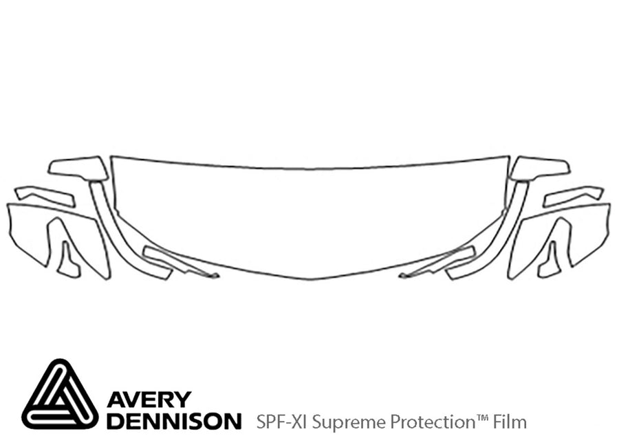 traverse Avery Dennison Clear Bra Hood Precut PPF Diagram