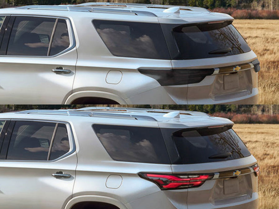 traverse Before and After Smoked Taillights