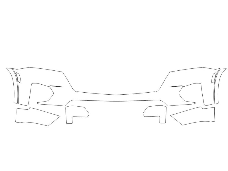 traverse Avery Dennison Clear Bra Bumper Precut PPF Diagram