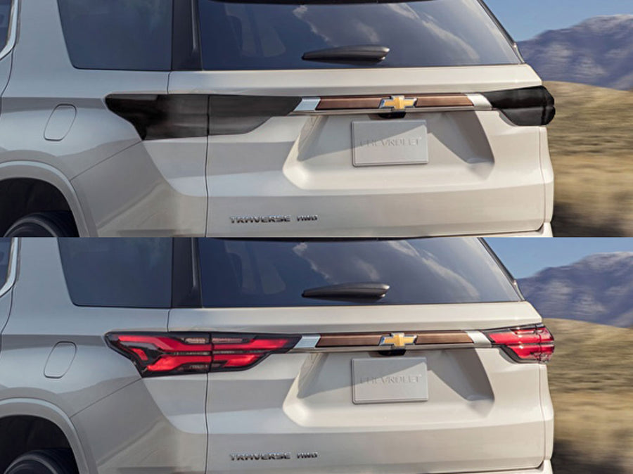 traverse Before and After Smoked Taillights