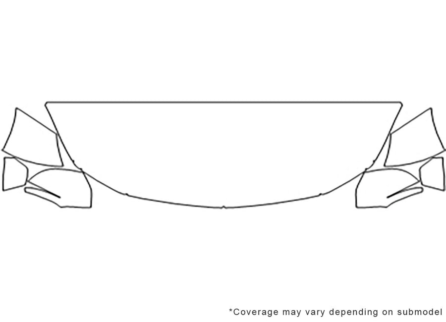 trax Avery Dennison Clear Bra Hood Precut PPF Diagram