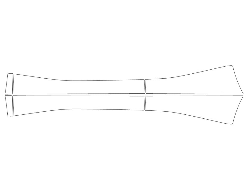 trax Avery Dennison Clear Bra Door Cup Precut PPF Diagram