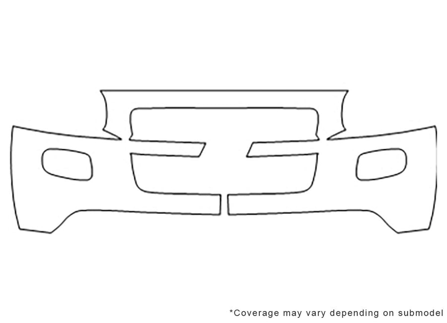 uplander Avery Dennison Clear Bra Bumper Precut PPF Diagram