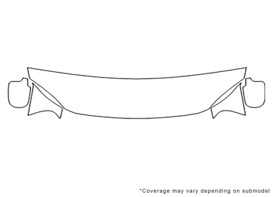 uplander Avery Dennison Clear Bra Hood Precut PPF Diagram