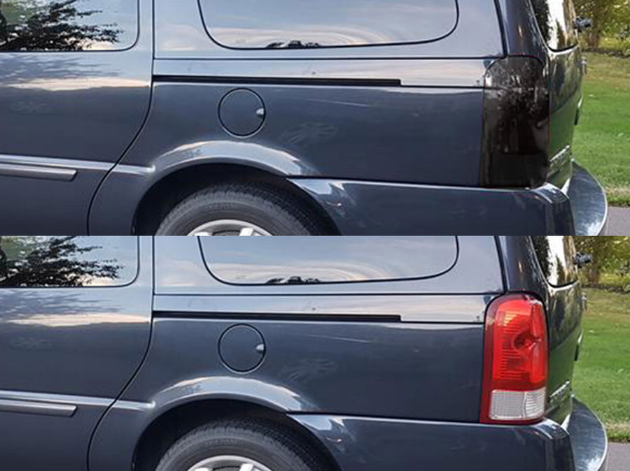 uplander Before and After Smoked Taillights