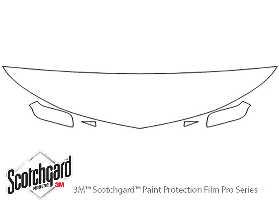 volt 3M Clear Bra Hood Precut PPF Diagram