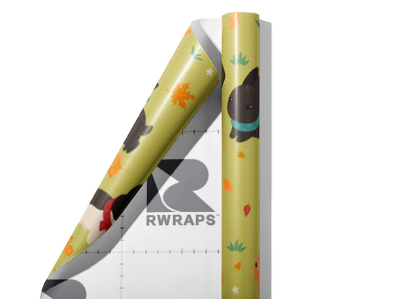 Chilly Day Animal Wrap Film Sheets~Rwraps Series 914 Chilly Day Animal Scrolled Sheet~3