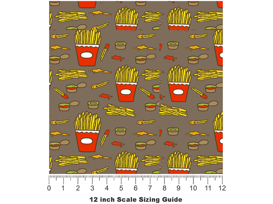 Chips and Dip Vegetable Vinyl Film Pattern Size 12 inch Scale~Rwraps Chips and Dip Vegetable Sizing Chart~2