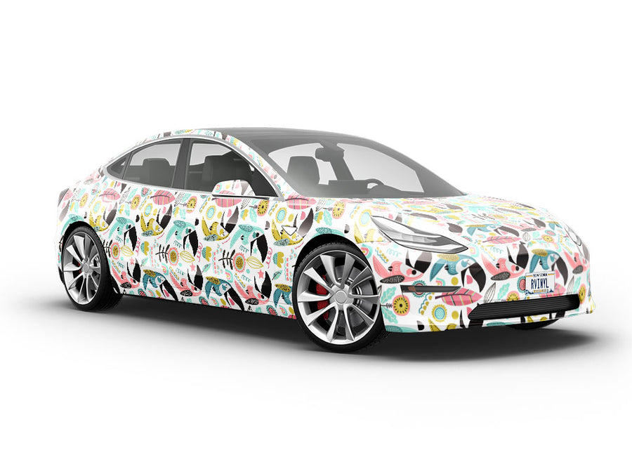 Chit Chat Birds Vehicle Vinyl Wrap